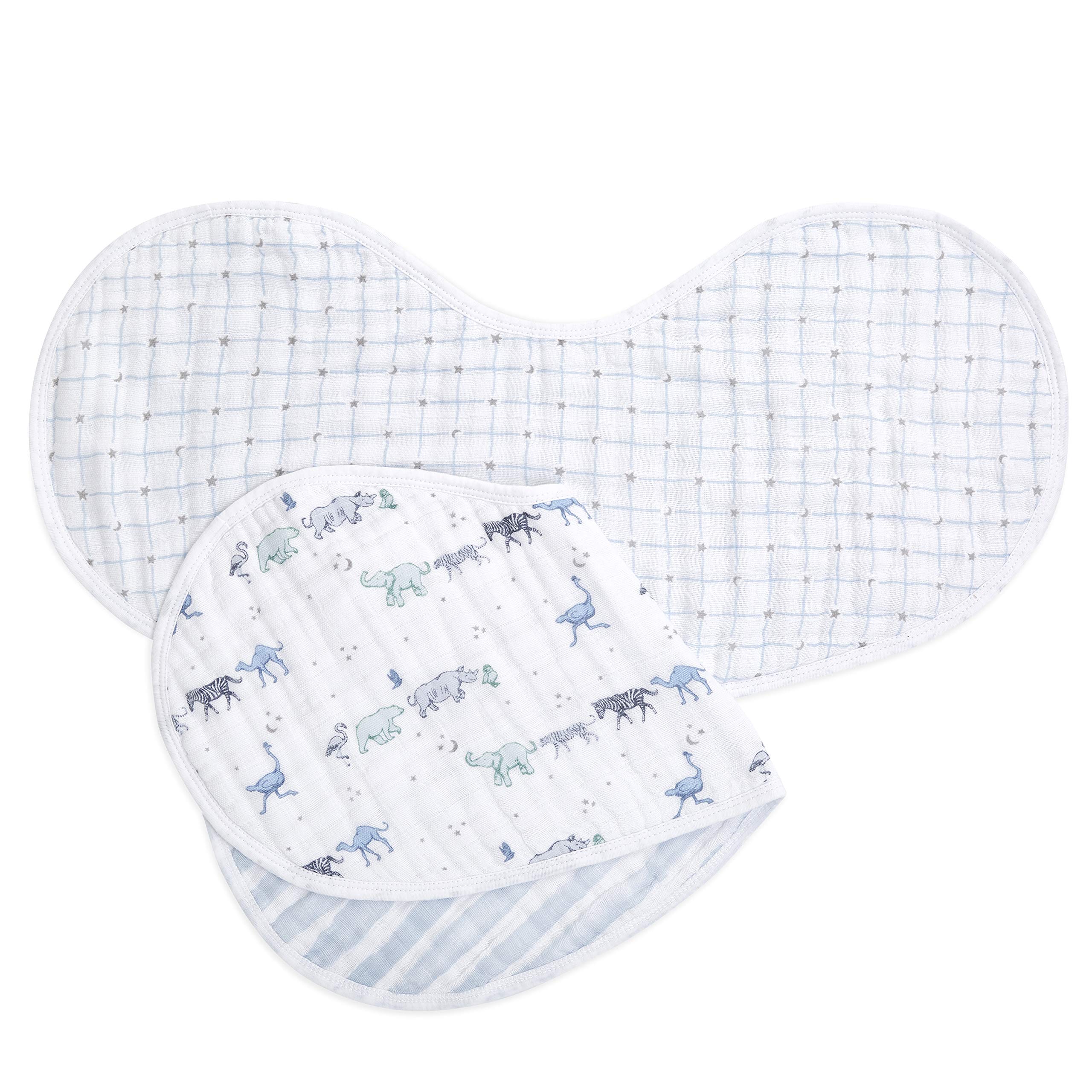 aden-anais-burpy-baby-bib-pack-de-2-bavoirs-ponges-multi-usages-en-mousseline-10 image 2