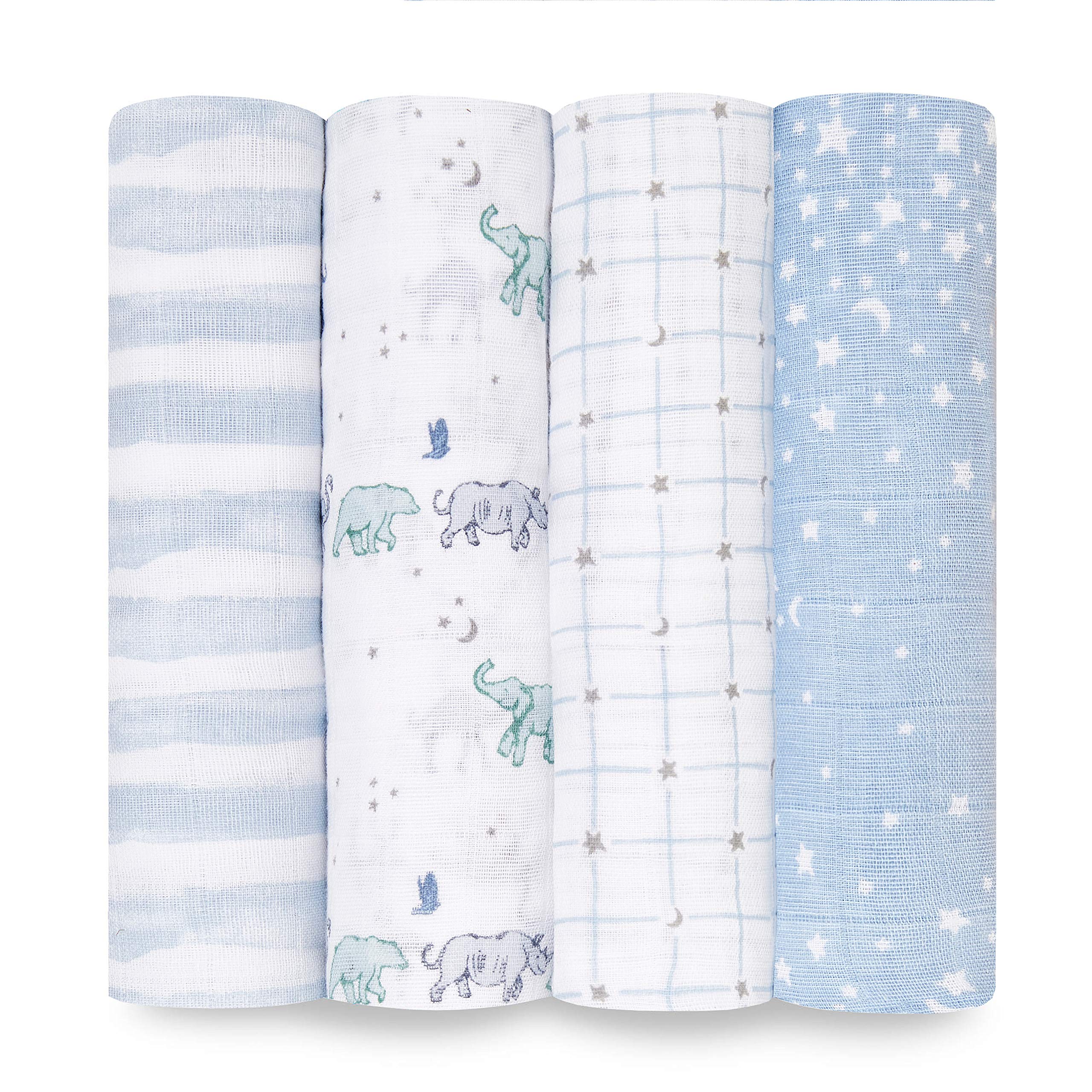 aden-anais-lot-de-4-maxi-langes-120x120-cm-mousseline-100-coton-imprim-rising-st image 1
