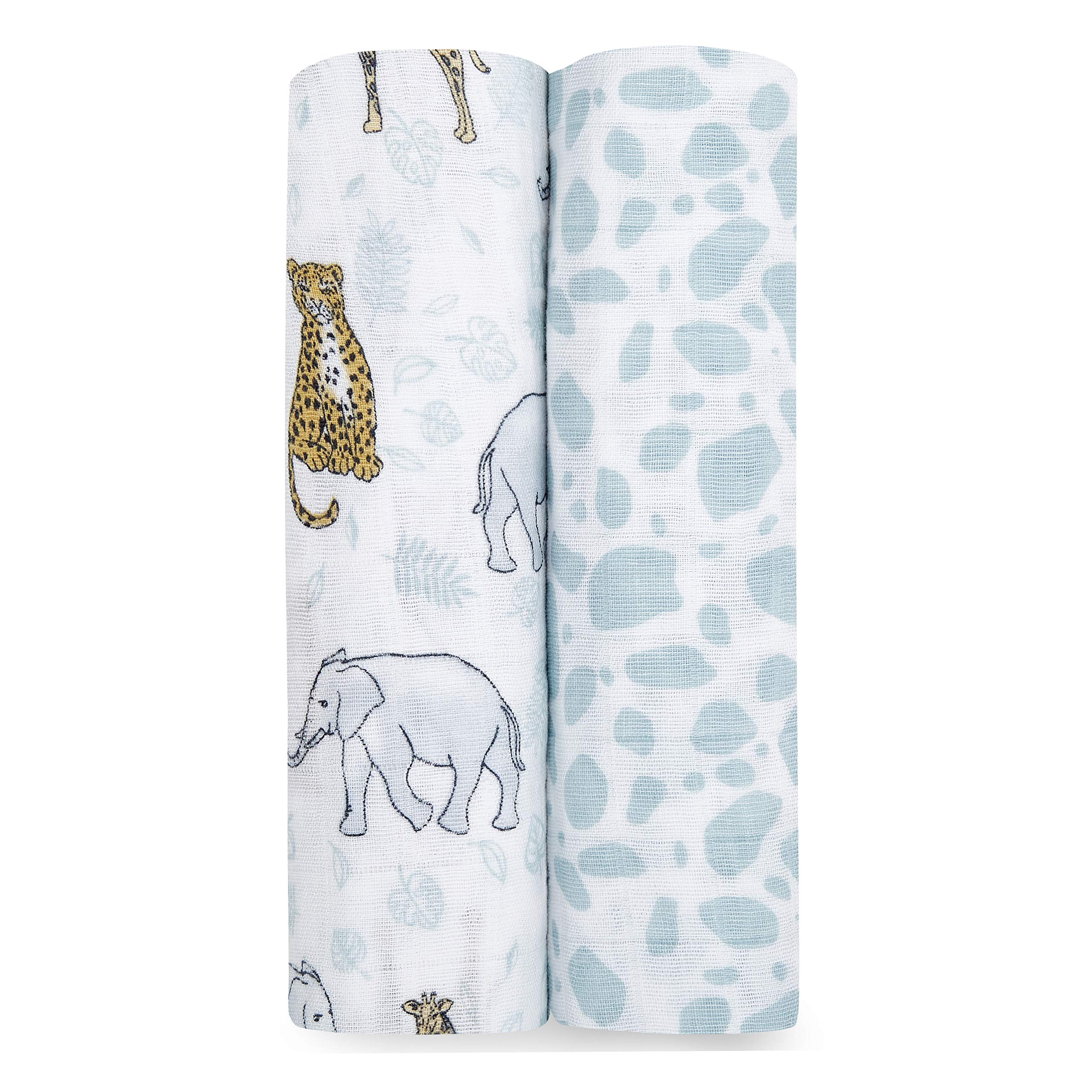 aden-anais-lot-de-2-maxi-langes-en-mousseline-100-coton-120-x-120-cm-imprim-ma-f image 8