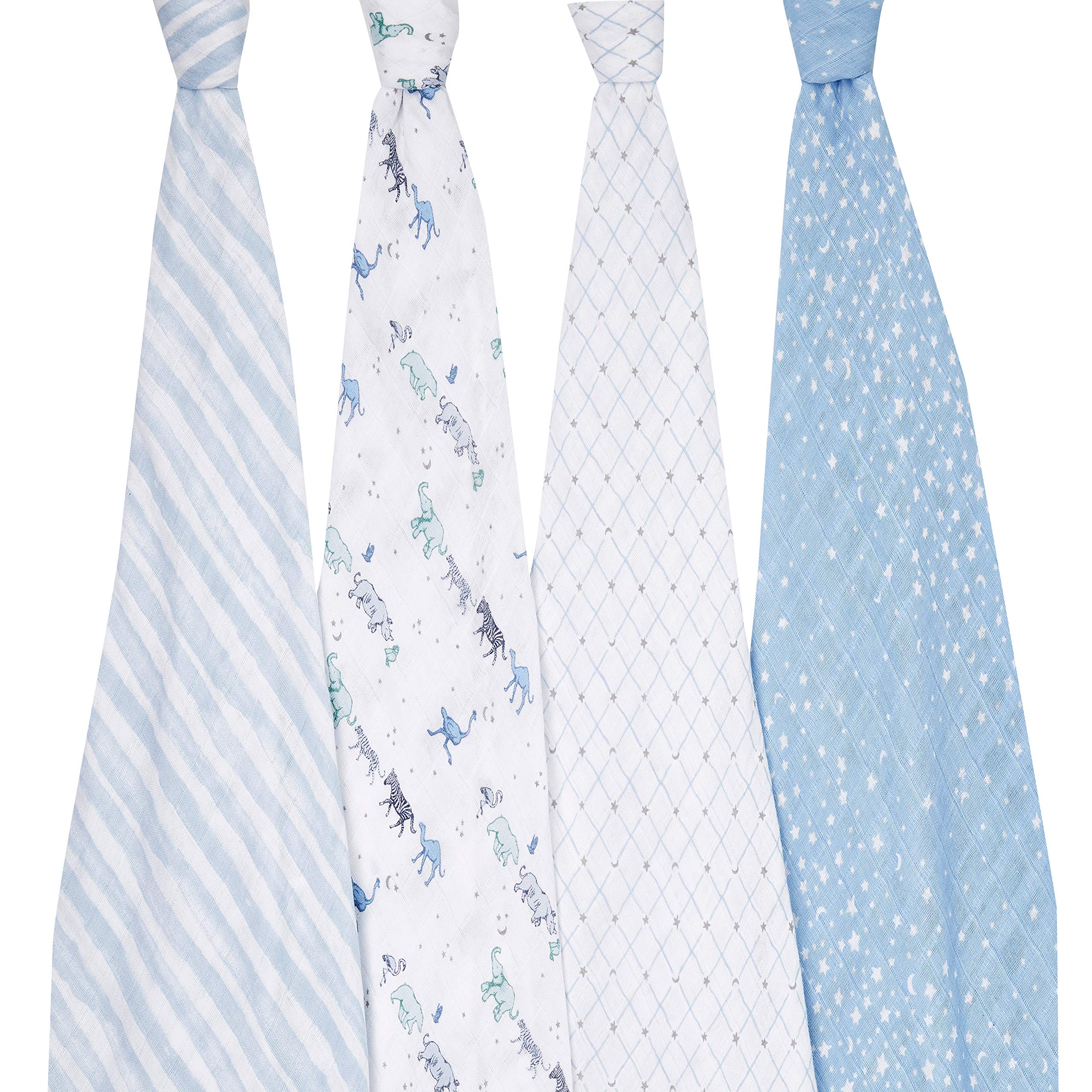 aden-anais-lot-de-4-maxi-langes-120x120-cm-mousseline-100-coton-imprim-rising-st image 2