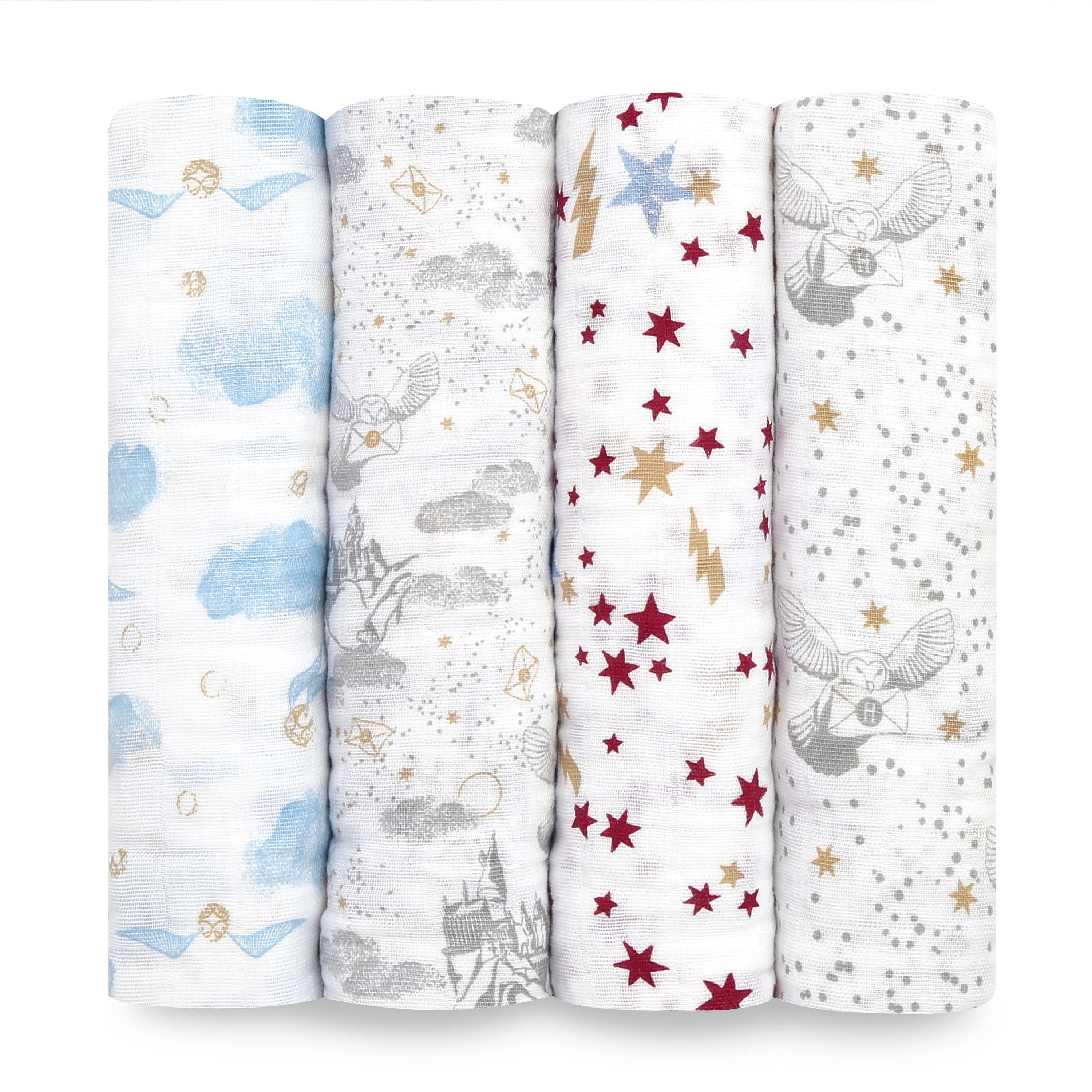 aden-anais-boutique-harry-potter-lot-de-4-langes-en-mousseline-100-coton-dition- image 1