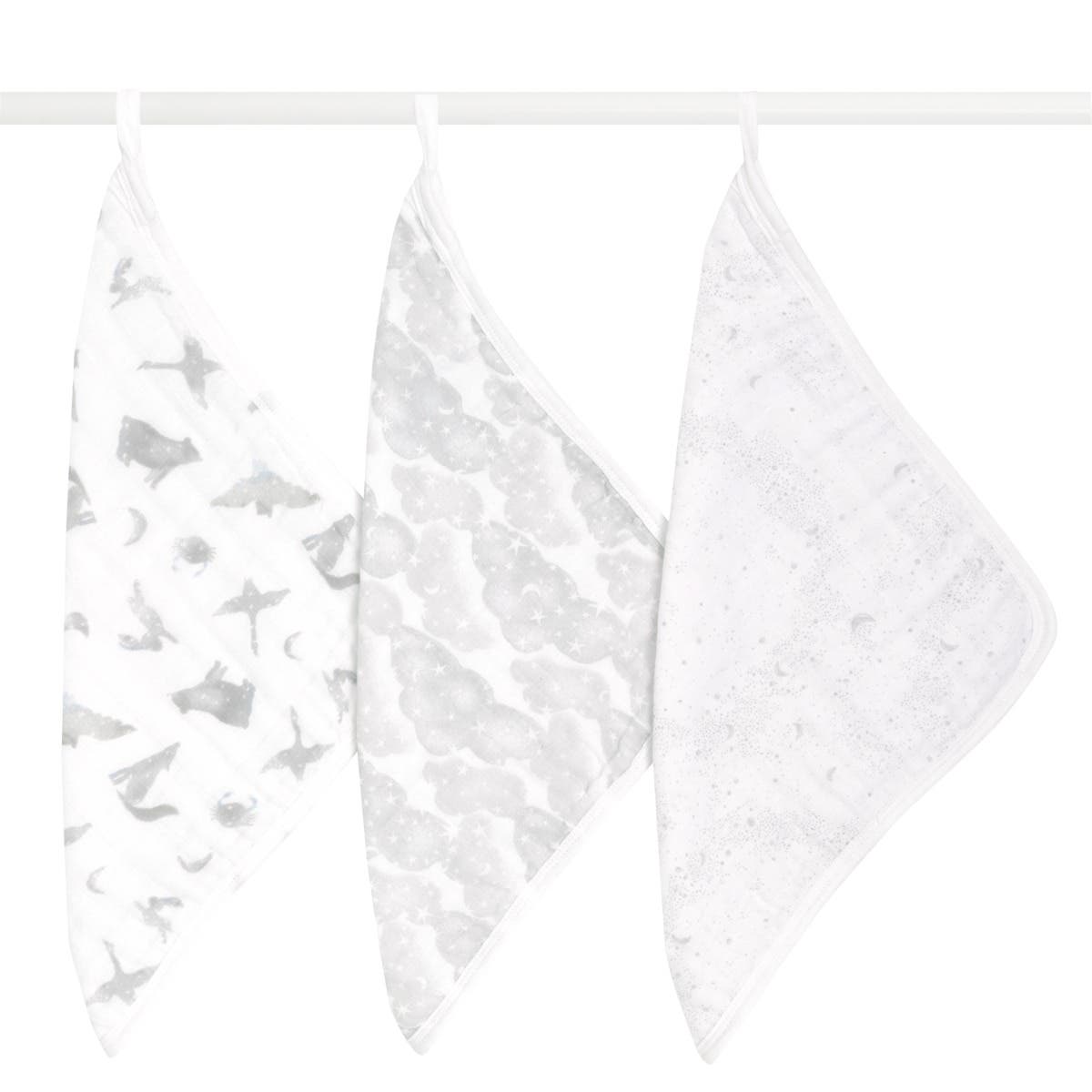 aden-anais-organic-gants-de-toilette-mousseline-coton-bio-oversized-3-pack-grand image 1