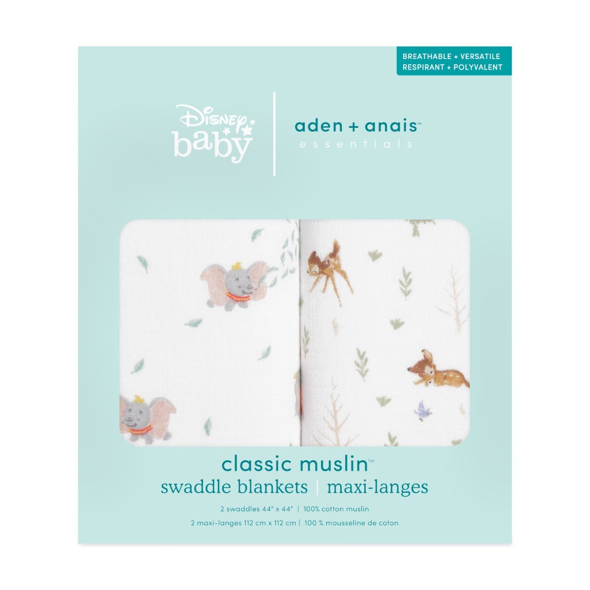 aden-anais-disney-essentials-cotton-muslin-swaddle-2-pack-langes-emmaillotage-mo image 6
