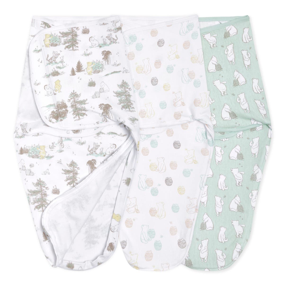 aden-anais-disney-winnie-the-pooh-essentials-easy-swaddle-wrap-quick-change-3-pa image 1